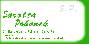 sarolta pohanek business card